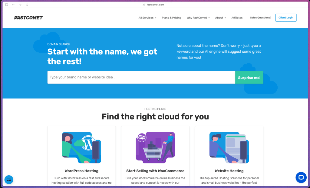 FastComet homepage at fastcomet.com showing a managed cloud hosting provider with 12+ global data centers and 3,000+ Trustpilot reviews rated 4.6/5. Features include NVMe SSD storage, AMD EPYC processors, cPanel on all plans at no additional cost, Softaculous one-click installer for 450+ apps (WordPress, WooCommerce, Joomla, Magento), free expert website migration (Express Transfer, team-managed, no downtime), automated daily and weekly backups with free on-demand restores via Restore Manager, 200+ CDN access points included, Imunify360 security (WAF, daily malware scanning, malware quarantine, brute-force protection), always-on DDoS protection, SpamExperts email filtering, BitNinja server security, free Let's Encrypt and GlobalSign SSL, LiteSpeed WordPress Cache (LSCWP) on qualifying plans, Varnish Cache and Memcached, 12+ data center locations across Americas/Europe/Asia/Oceania, CloudLinux OS with CageFS user isolation, SSH access, Git and developer tool support, WHM on Cloud VPS plans, multiple PHP versions per domain, aggressive GZIP and AutoMinify, and Cloudflare CDN integration through cPanel.
